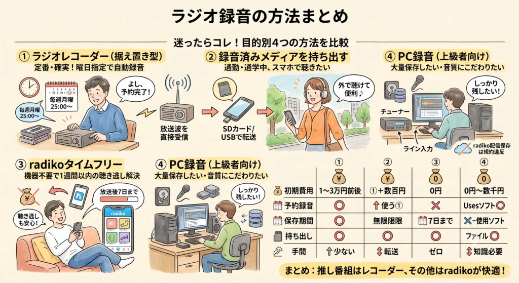 ラジオ録音方法まとめ